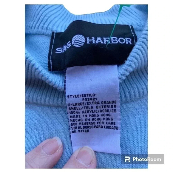 Sag Harbor Light Blue Ladies Tip with sleeves go to the elbow size XL - Picture 2 of 4